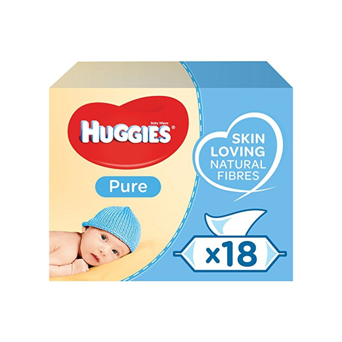 Product Huggies Pure Toallitas para Bebé - 18 paquetes de 56 unidades