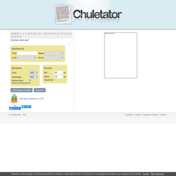 Moda Chuletator | Crea tus chuletas online