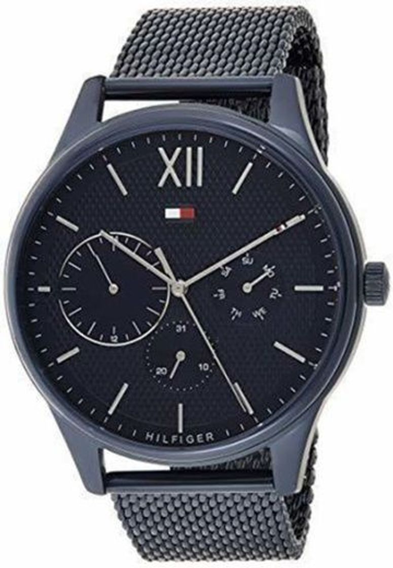 Social Tommy Hilfiger Reloj Multiesfera para Hombre de Cuarzo con Correa en Acero