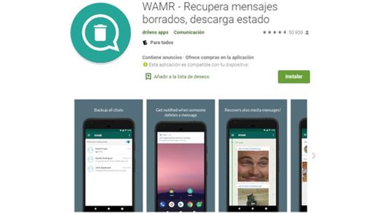 Social App para ver mensajes eliminados 