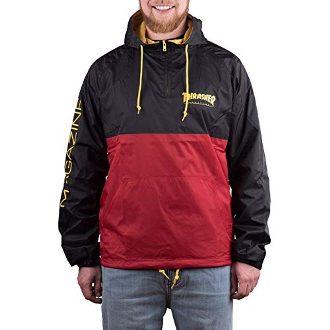 Product THRASHER Chaqueta mag Logo Anorak Negro-Rojo