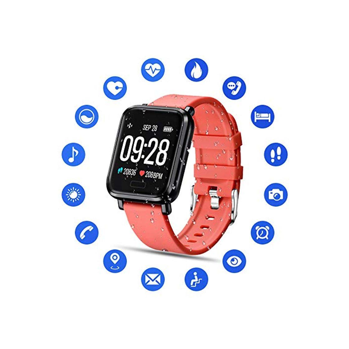 Product Tipmant Reloj Inteligente Mujer Hombre Smartwatch Pulsera de Actividad Inteligente Impermeable IP68