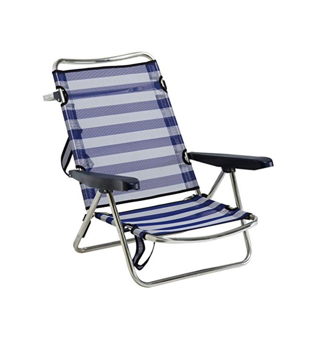 Producto Alco 607ALF-0056 - Silla playa aluminio fibreline, con asa, Azul