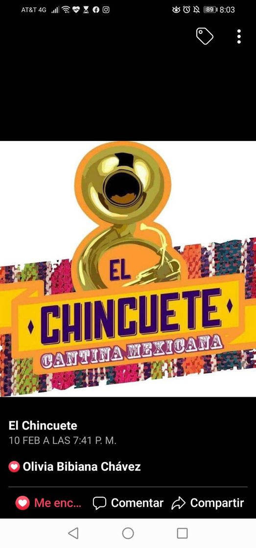 Lugar El chincuete Cantina mexicana