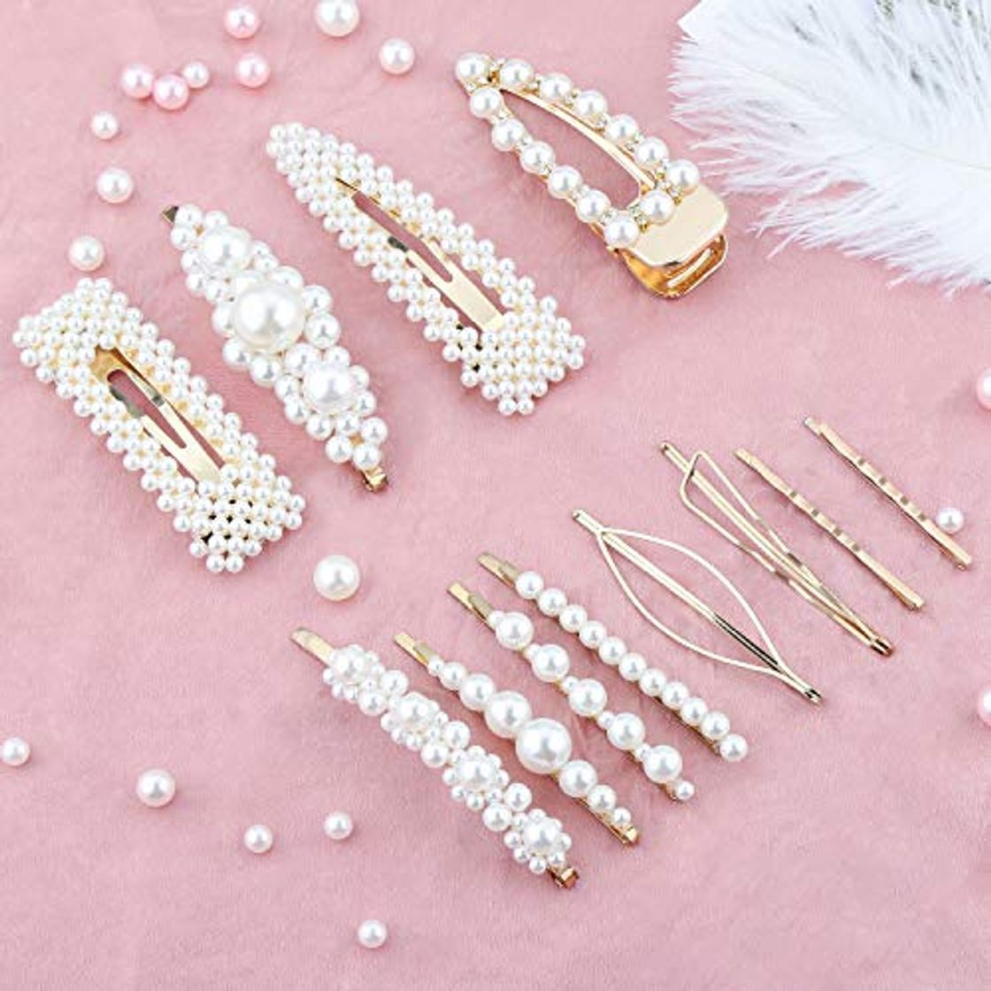 Pearl Hair Clip -12 PCS Pearl Hair Clip de Horquillas Horquillas Para
