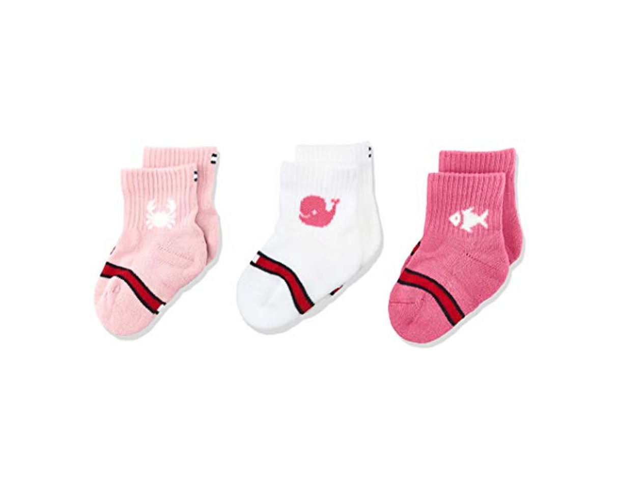 Fashion Tommy Hilfiger Th Baby Sock 3p Giftbox Newborn Calcetines, Rosa