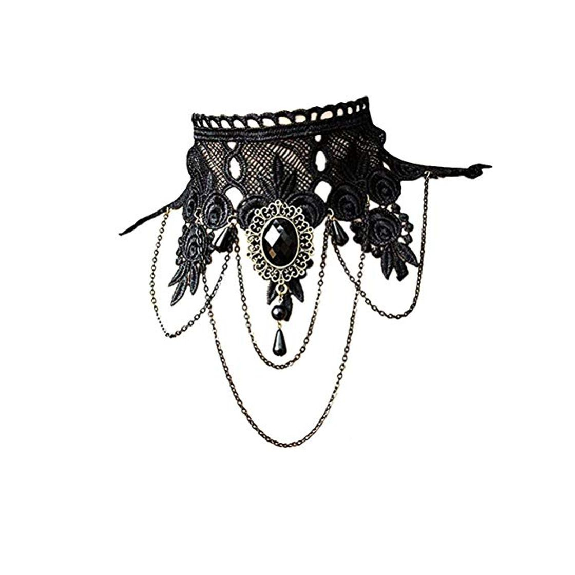 Producto Cadena borlas tatuaje gargantilla de estilo gótico punk Negro Lace Collar Gargantilla