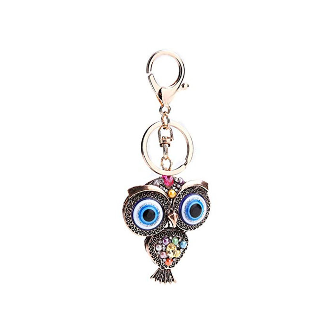 Producto Fashband Crystal Keychain Rhinestone Owl Charm Llavero Regalo para el totalizador de las mujeres o el teléfono celular o el colgante del coche