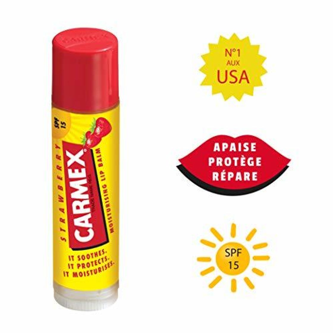 Beauty Carmex fresa Bálsamo Hidratante Labios SPF 15 4