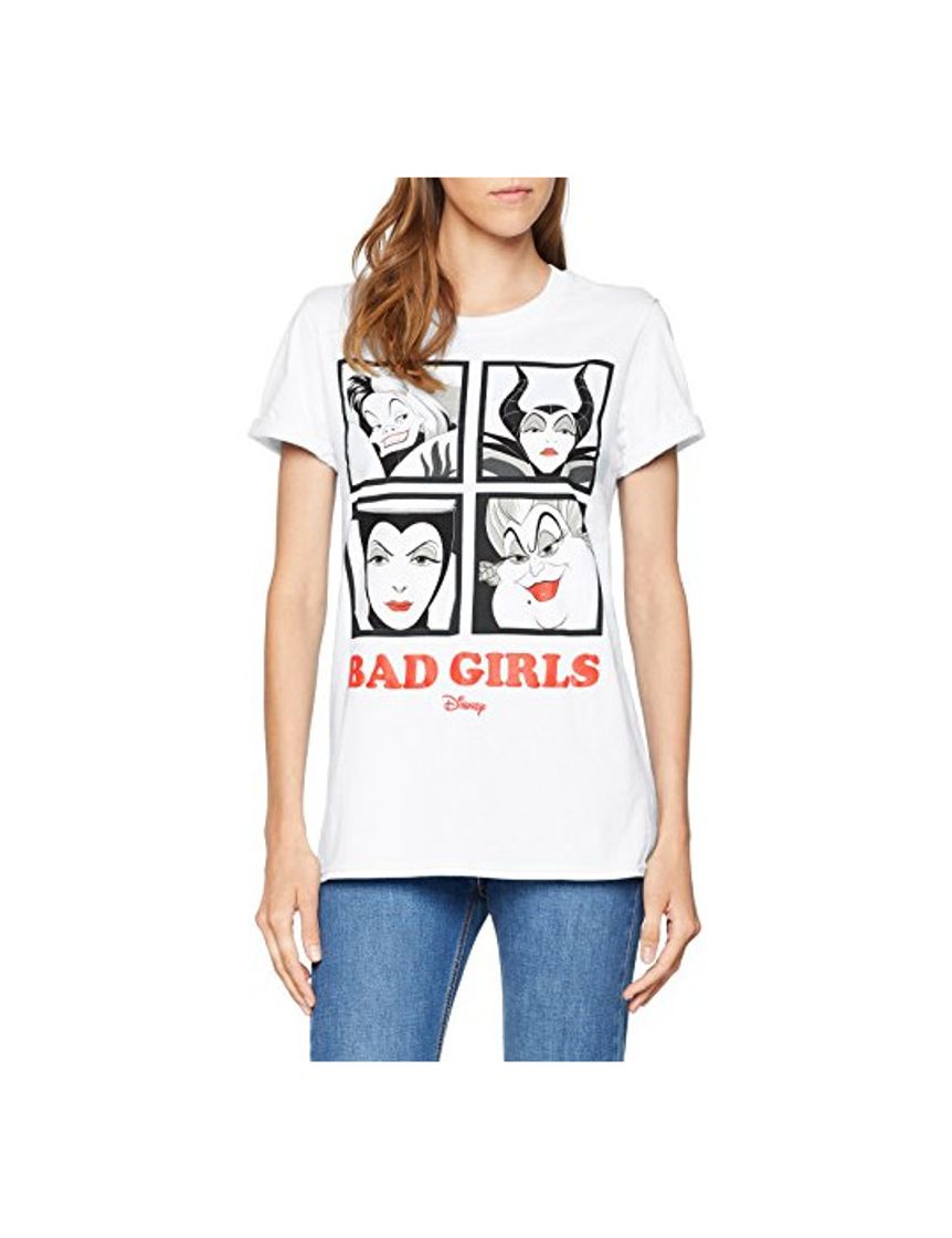 Moda Disney Bad Girls, Camiseta para Mujer, Blanco