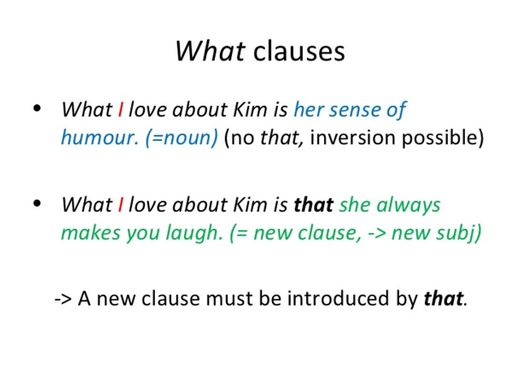 What clauses