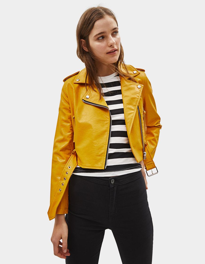 Fashion Faux leather biker jacket - Jackets - Bershka United Kingdom