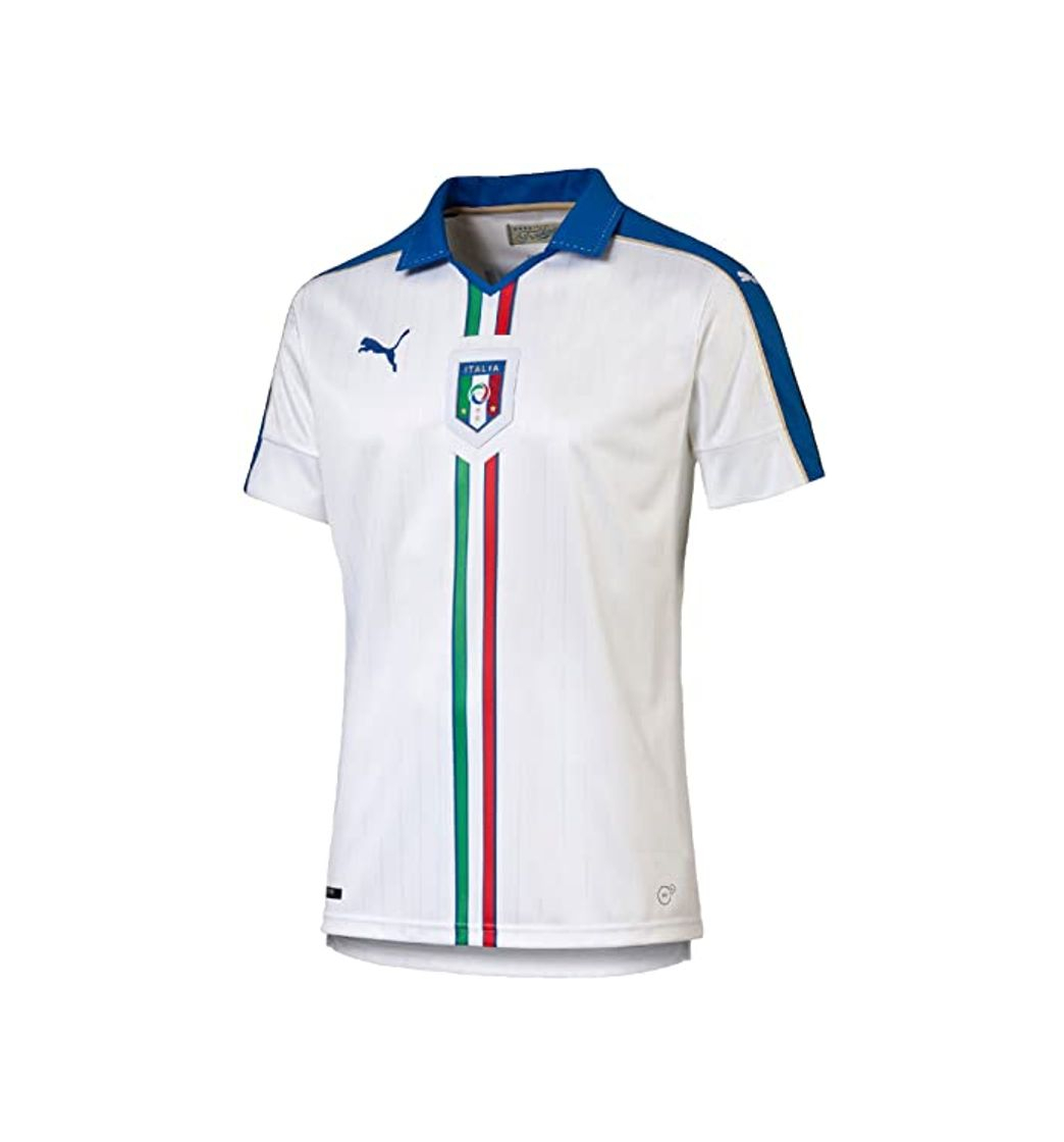 Social PUMA FIGC Italia Away Replica SS Camiseta, Hombre, Blanco