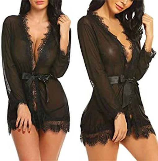 TIFIY Mujer Novas Mulheres cetim Sexy Silk roupão de banho Robe com cinto Sleepwear Lingerie Ropa de Dormi Pijamas Camisones