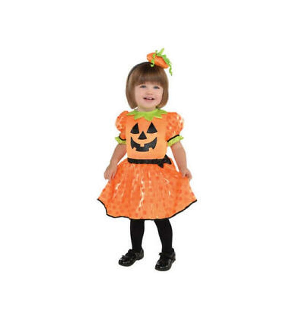 Moda FANCYINN Baby Girls Pumpkin Skeleton Tutu Dress Baby Girls My 1st Disfraz de Halloween Conjunto de 2 Piezas Calabaza