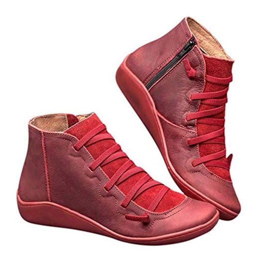 2019 Los Zapatos de Botines Planos para Mujer, Soporte del Arco, Cómodos