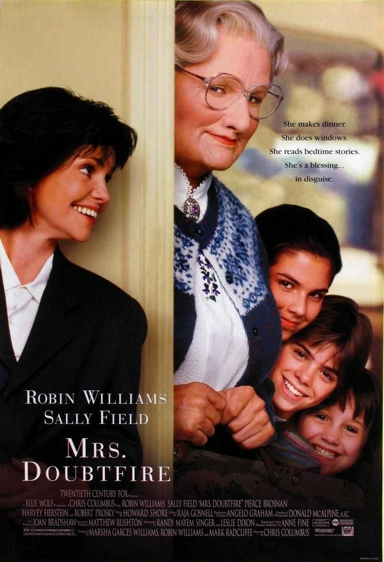 Película Señora Doubtfire, papá de por vida