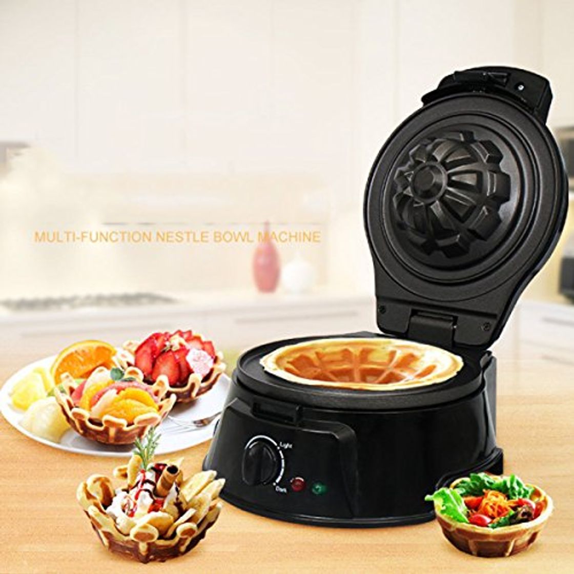 Producto ANHPI Fabricante De Gofre 750W Waffle Bowl Waker Fabricante Eléctrico Placas Recubiertas