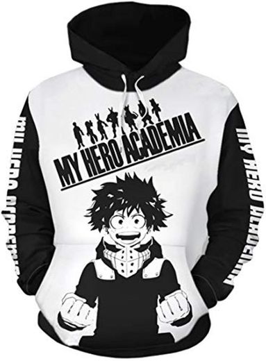 FLYCHEN Mujer Sudaderas con Capucha Manga Japonesa My Hero Academia Impresión 3D