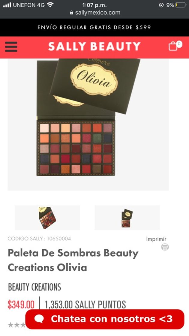 Product Paleta De Sombras Beauty Creations Olivia