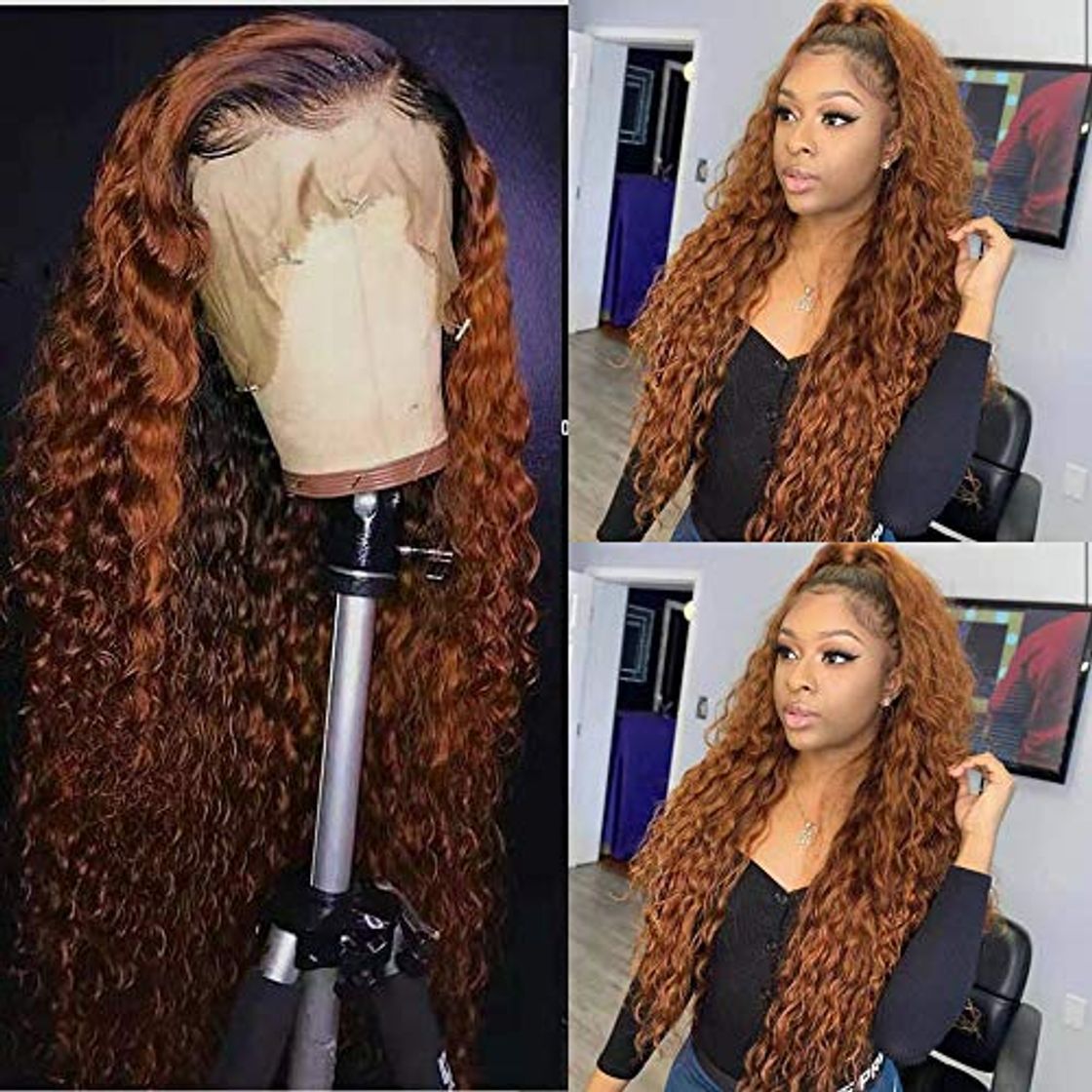 Product Fureya Lace Front Wigs for Women Natural Water Wave Synthetic Heat Resistant