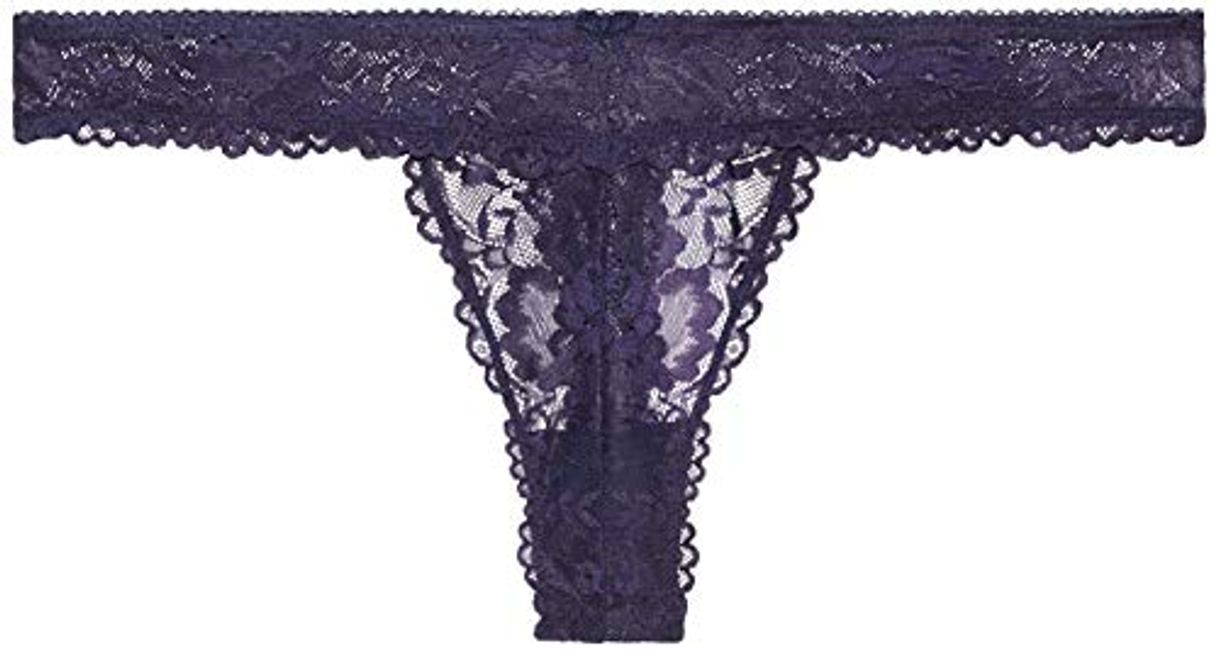 Fashion Savage X Fenty Floral Lace Thong, Tanga para Mujer, Azul