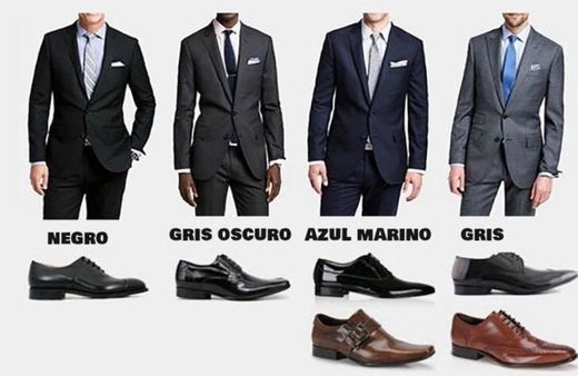 Combinación de trajes de hombre y calzado