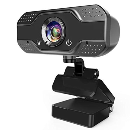 ANWIKE Webcam HD 1080P con micrófono, Webcam para computadora con transmisión automática