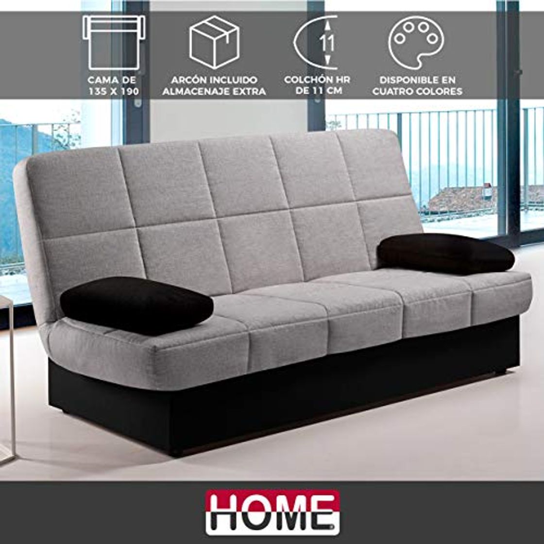 Social Komfortland Sofá Cama Black Night-Star