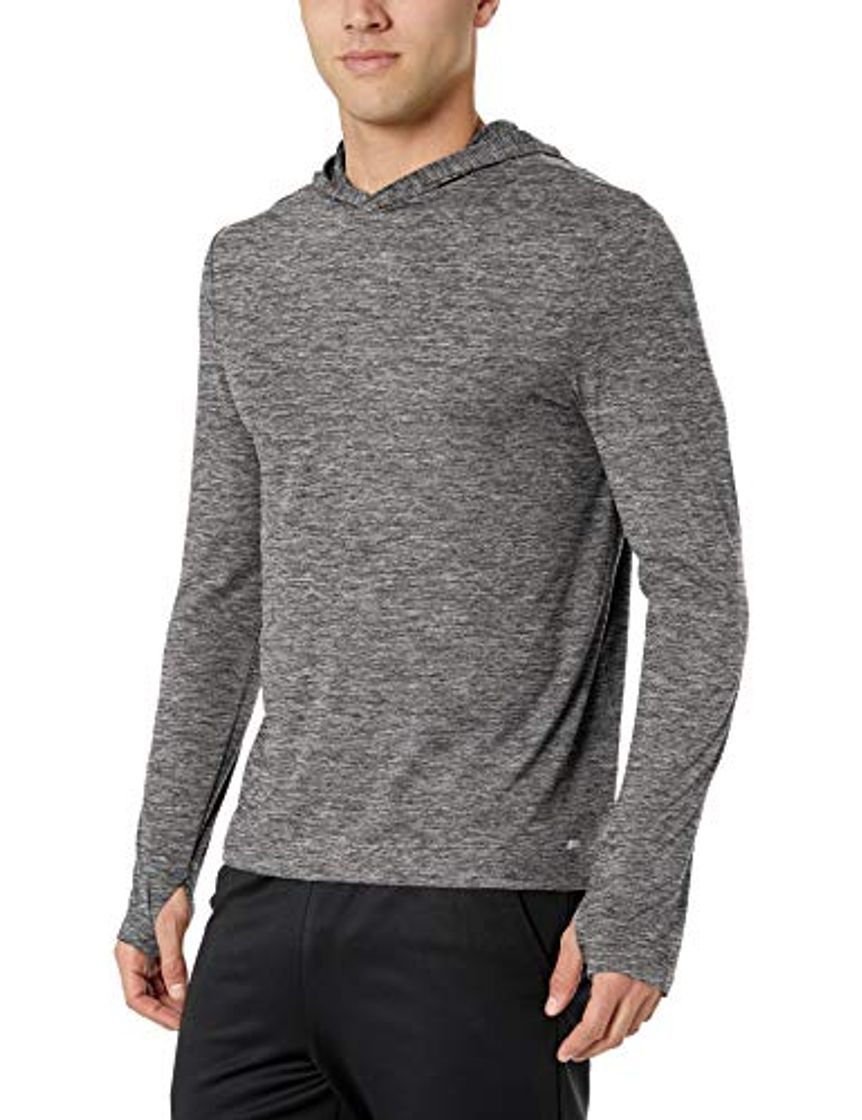 Amazon Essentials Tech Stretch Long-Sleeve Pullover Hoodie Athletic-Sweatshirts, Negro