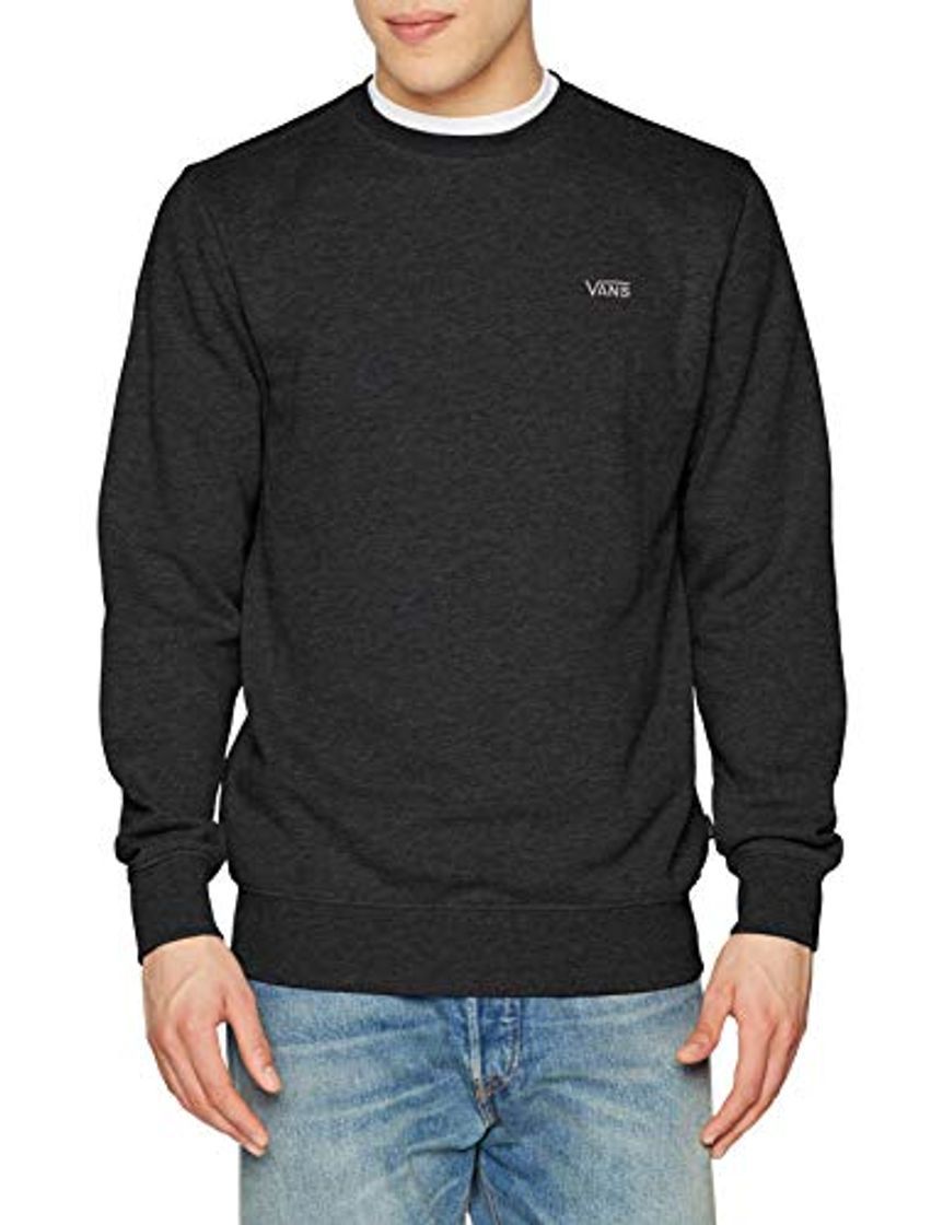 Moda Vans_Apparel Basic Crew Fleece Sudadera, Negro