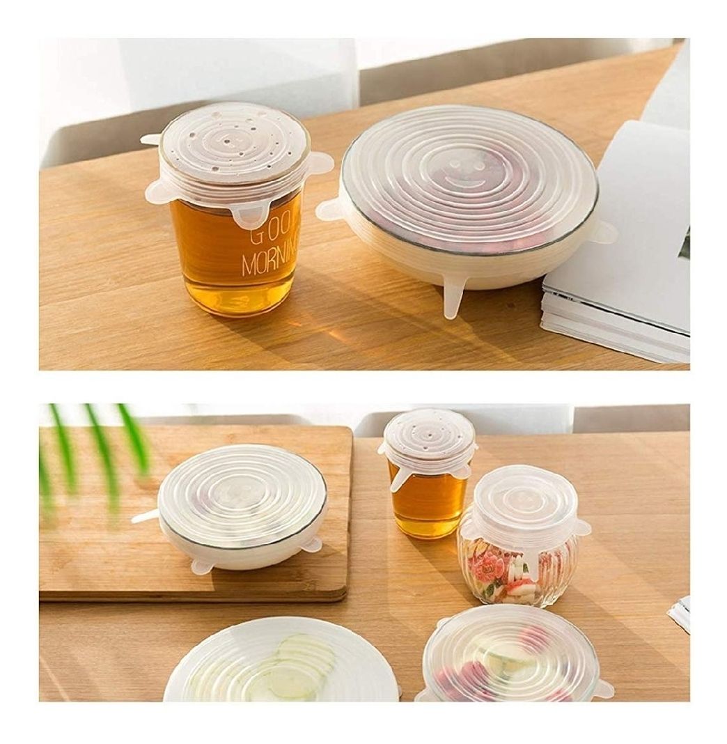 Social Tapas Elásticas de Silicona, Envoltura Plástica Reutilizable