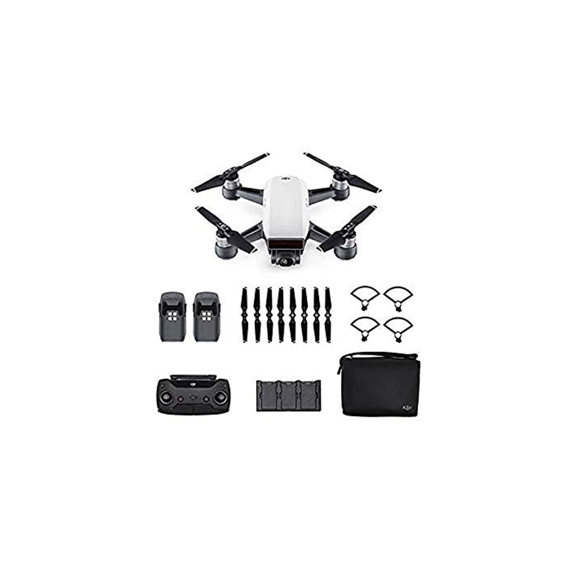 Social DJI Spark Fly More Combo - Dron cuadricóptero (full hd, 12 mpx, 50 km/h, 16 minutos, + 6 accesorios) color blanco alpino