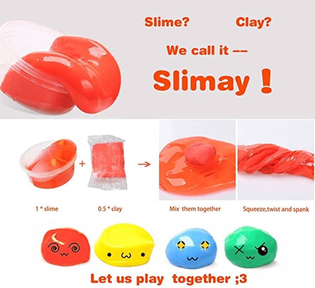 Producto DIY Slime Kit - 24 Colores Kit de Slime Esponjoso con 48