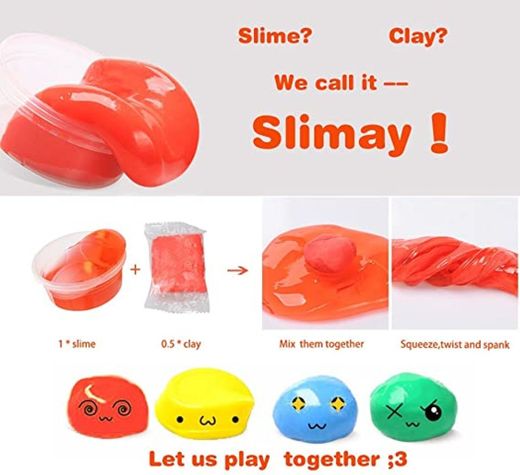 DIY Slime Kit - 24 Colores Kit de Slime Esponjoso con 48