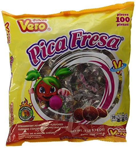 Dulces Vero Pica Fresa Chili Strawberry Flavor Gummy Mexican Candy