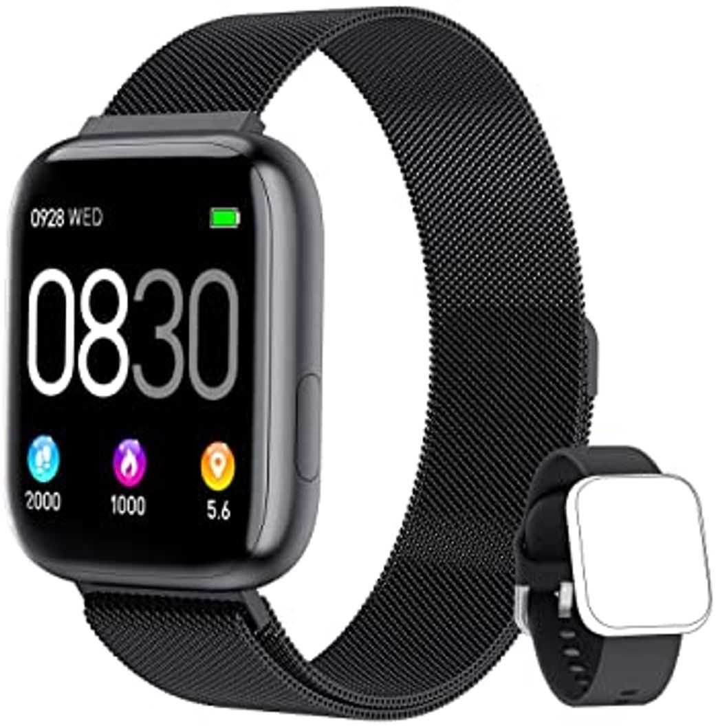 Social BANLVS Reloj Inteligente, Smartwatch IP67 1.22 Pulgadas Pulsómetro, Monitor de Sueño, Presión