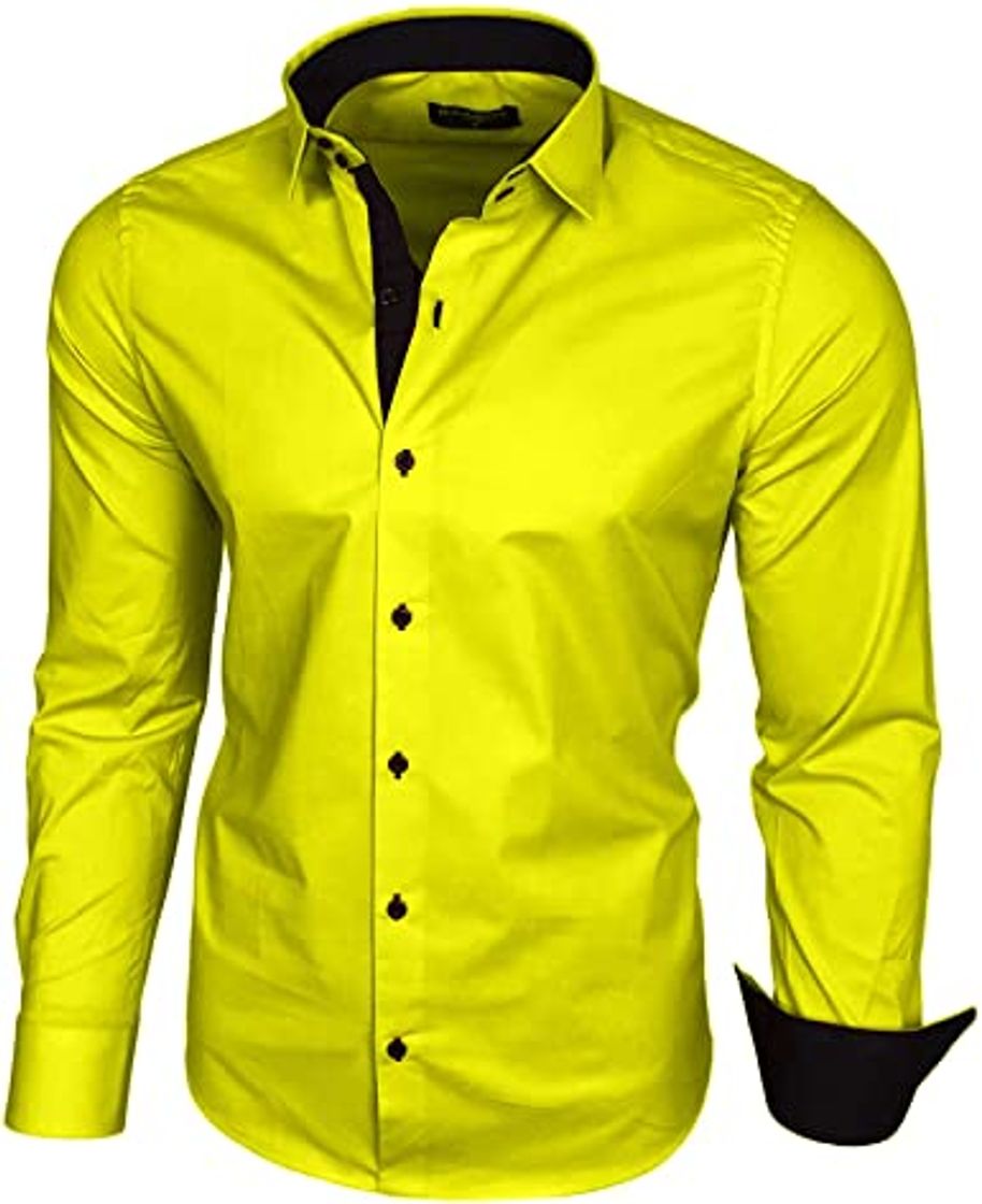 Social Baxboy - Camisa de manga larga para hombre
