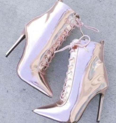 Silver pink boots 