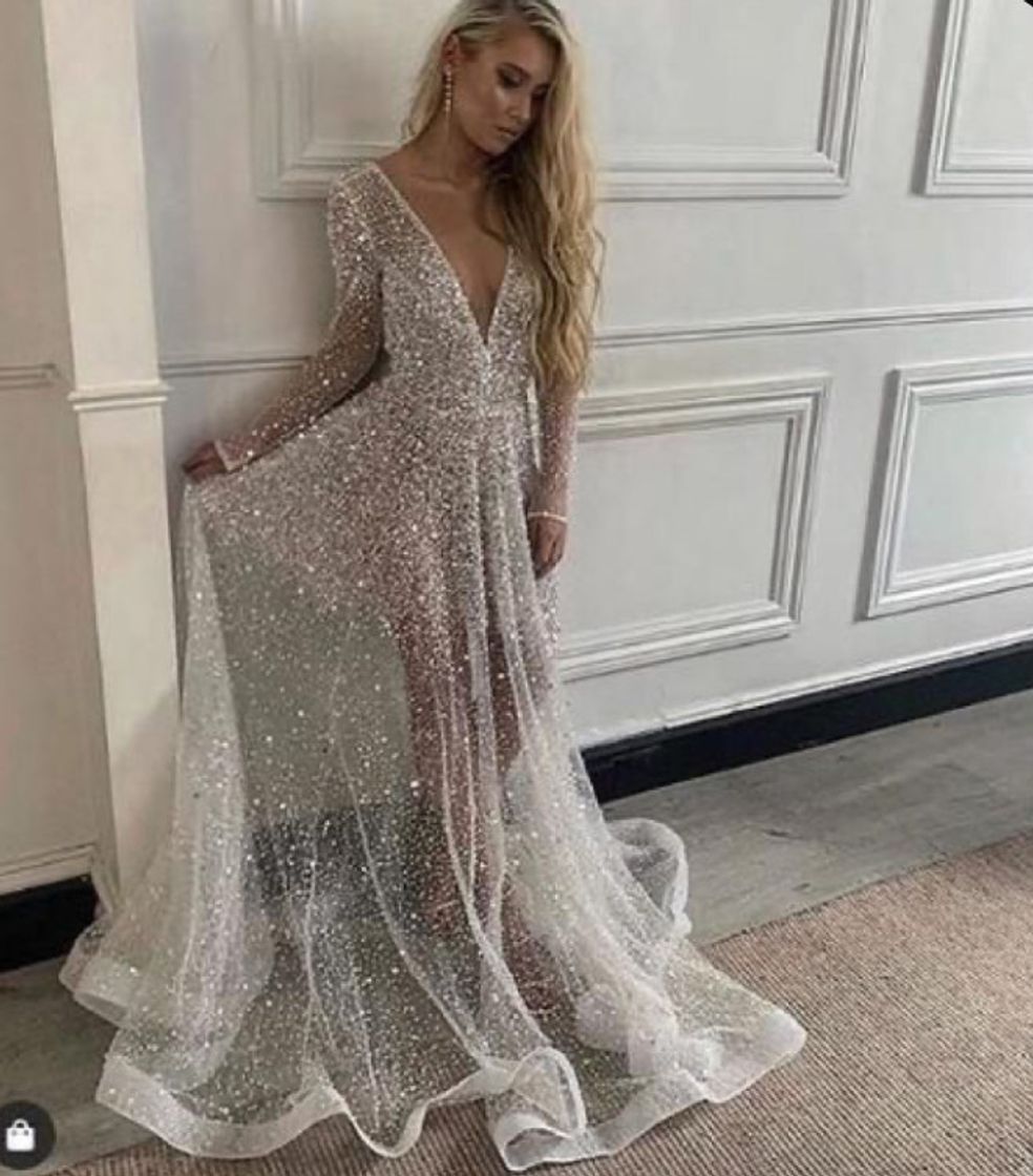 Moda Sexy V- neck wedding dress