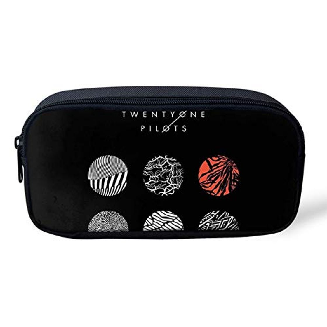 Fashion Estuche de lápices Twenty One Pilots Funda de mochila para niños impresa de dibujos animados Soporte de almacenamiento grande Papelería vintage Adolescente Estuche de lápices Maquillaje A