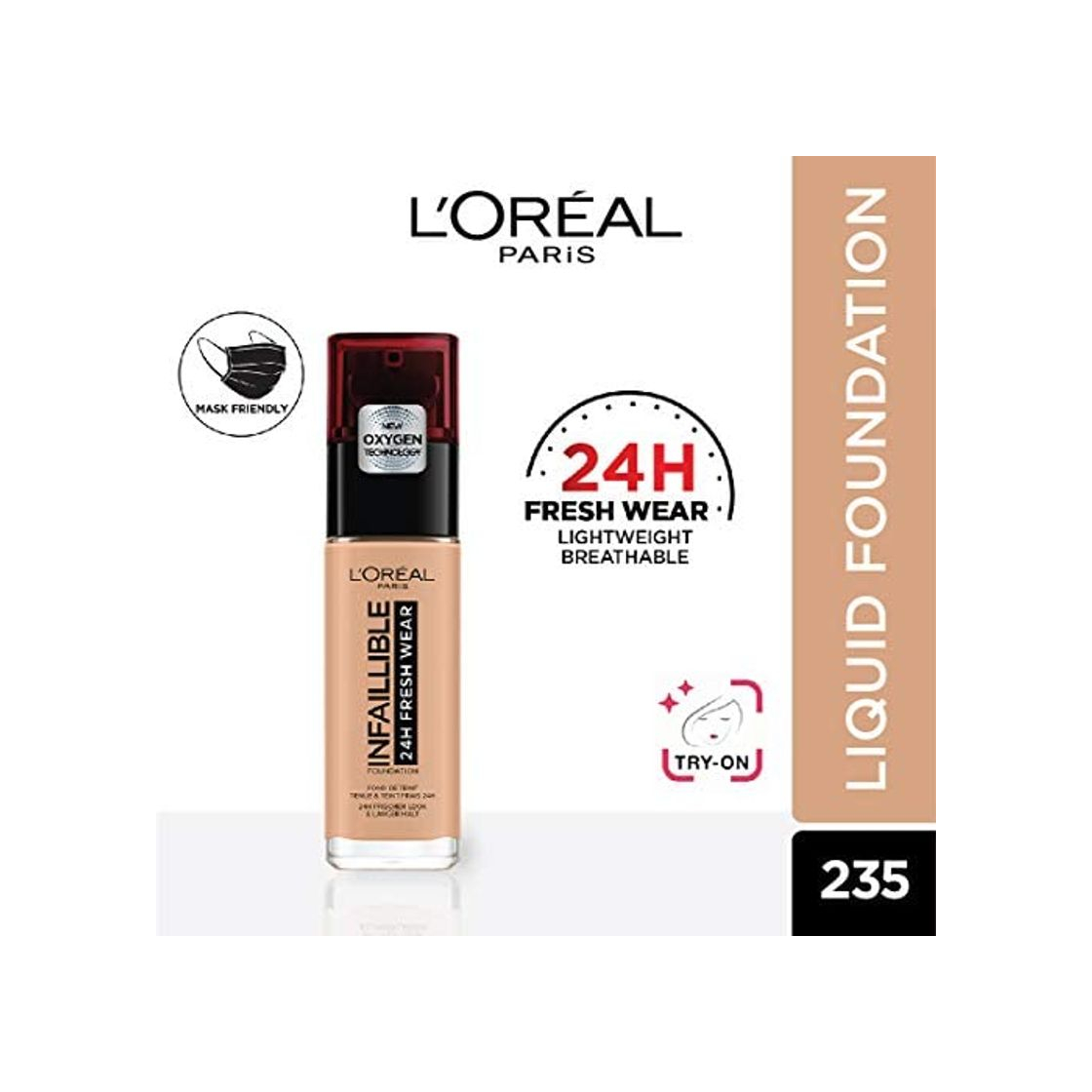 Beauty L'Oreal Paris Make-up Designer24H Fresh Wear Base de Maquillaje de Larga Duración