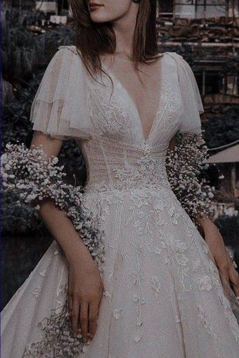 Dress white delicate in embroidery