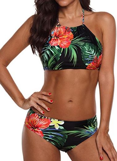 PANOZON Trajes de baño de Las Mujeres Halter Beach Trajes de baño