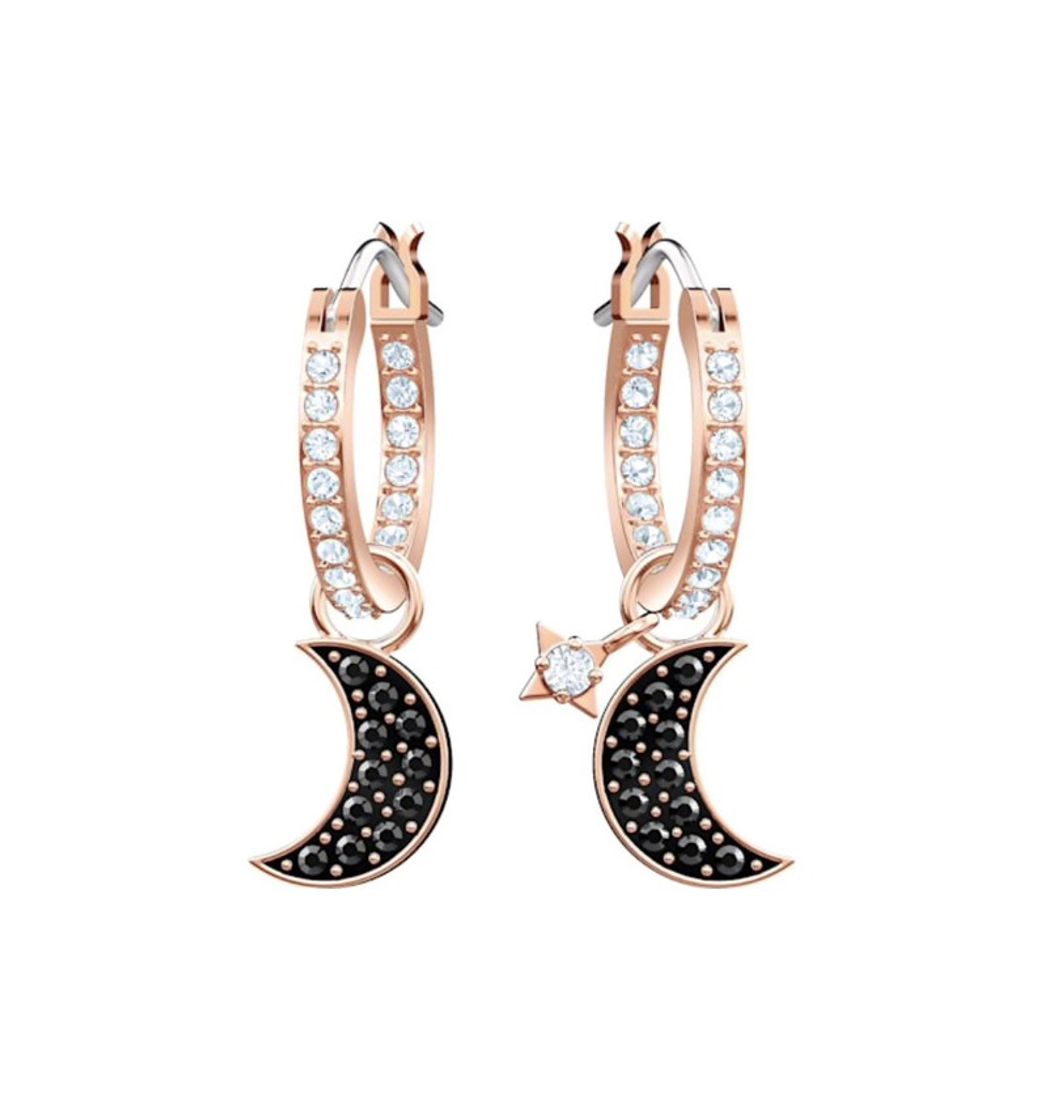 Social Pendientes aro swaroski luna y Estrella 