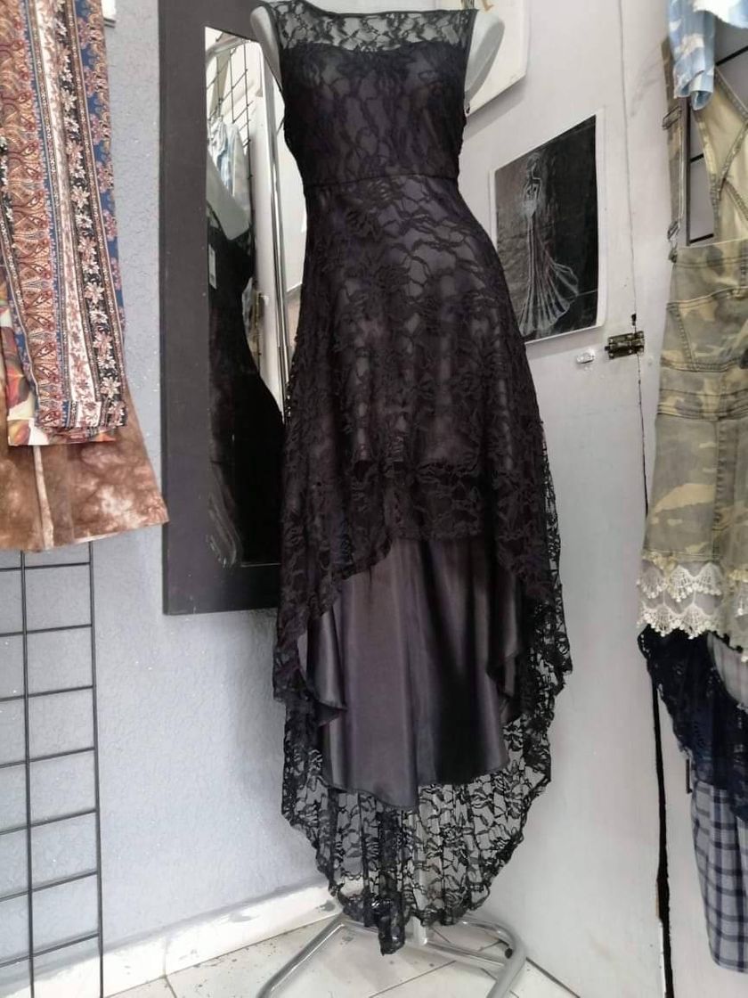 Moda Vestido lace con cauda