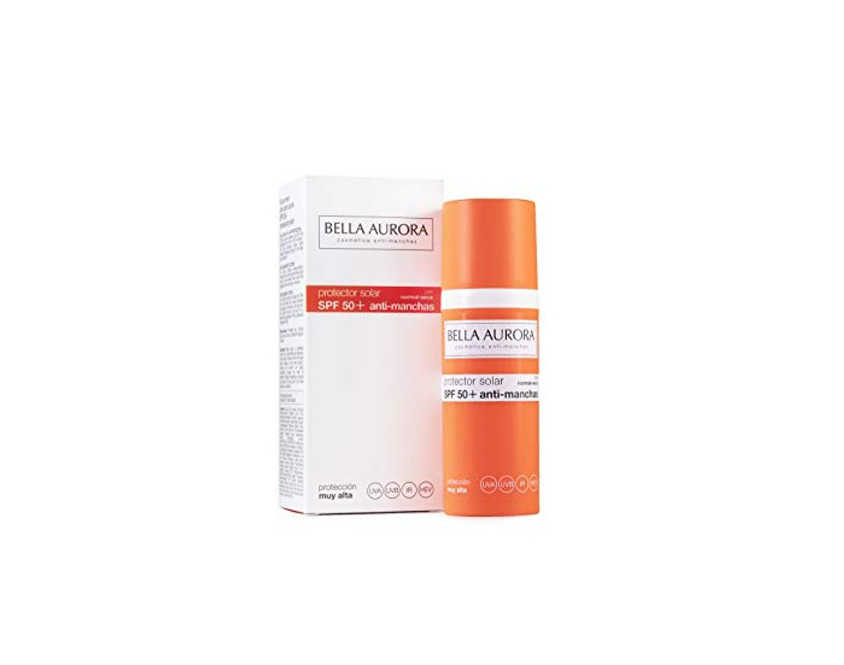 Belleza Bella Aurora Crema de fluido solar SPF50 y anti-manchas para piel normal-seca