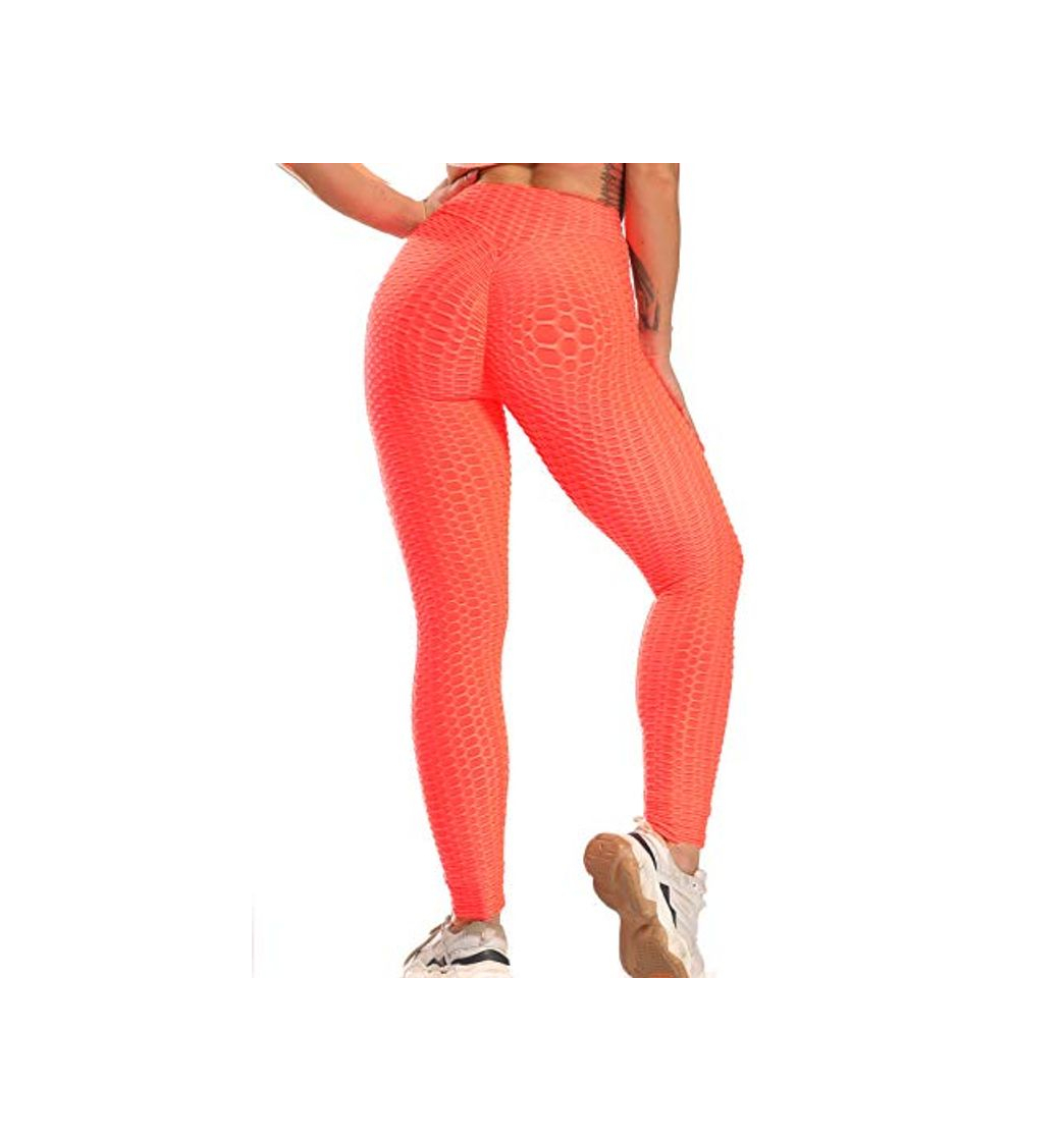 Fashion FITTOO Mallas Pantalones Deportivos Leggings Mujer Yoga Alta Cintura Gran Elásticos Fitness  Rojo  XL