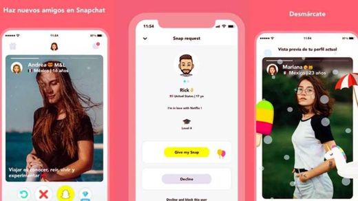 Hoop: conocer amigos por Snapchat 