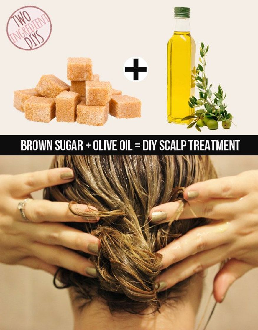 Exfoliante capilar de aceite de oliva y azucar morena
